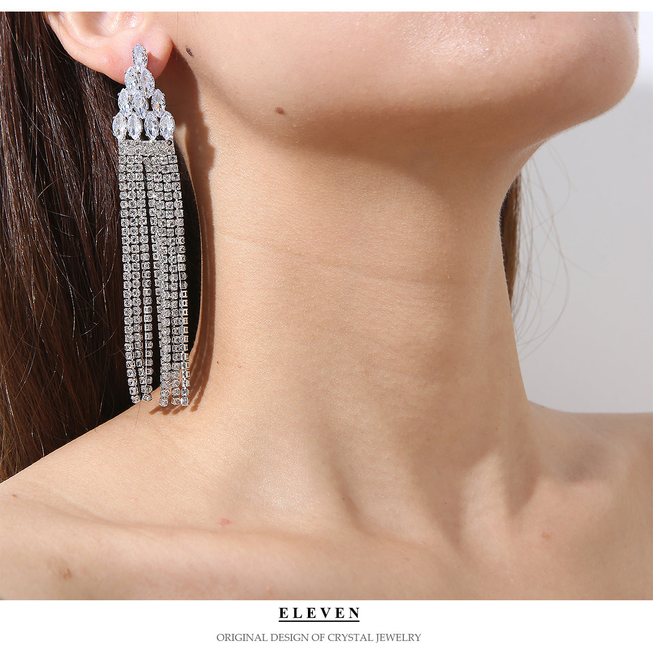 tassel zircon earrings