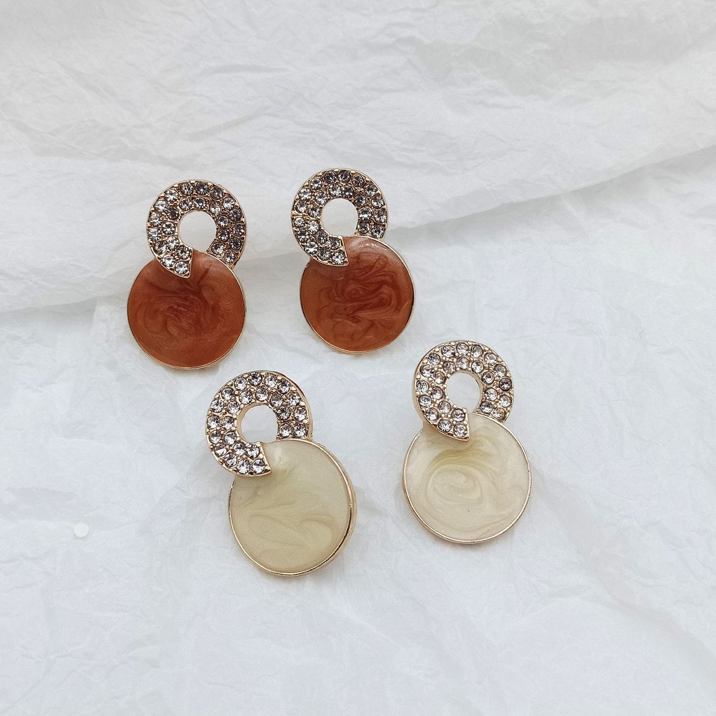 geometric enamel rhinestones