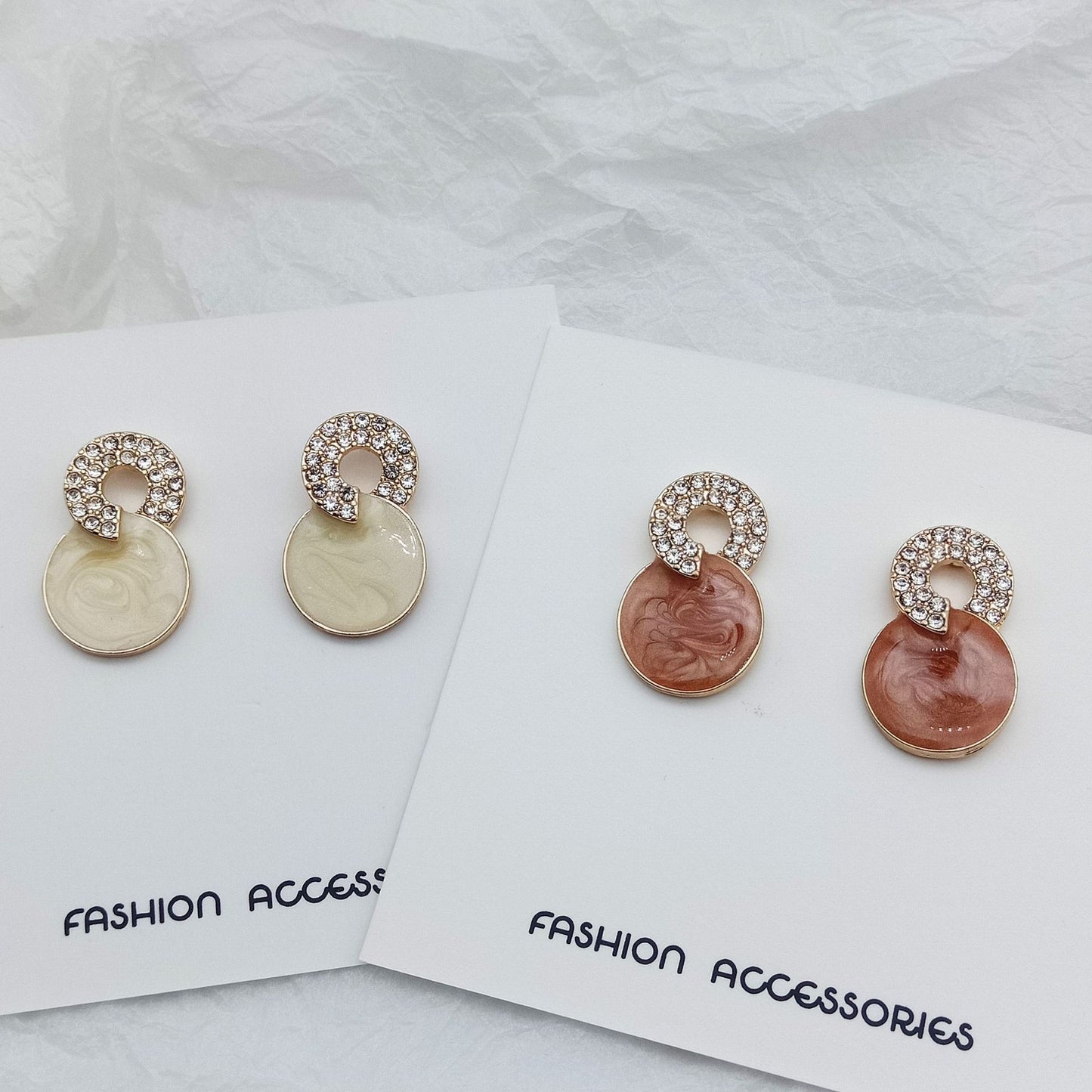 geometric enamel rhinestones