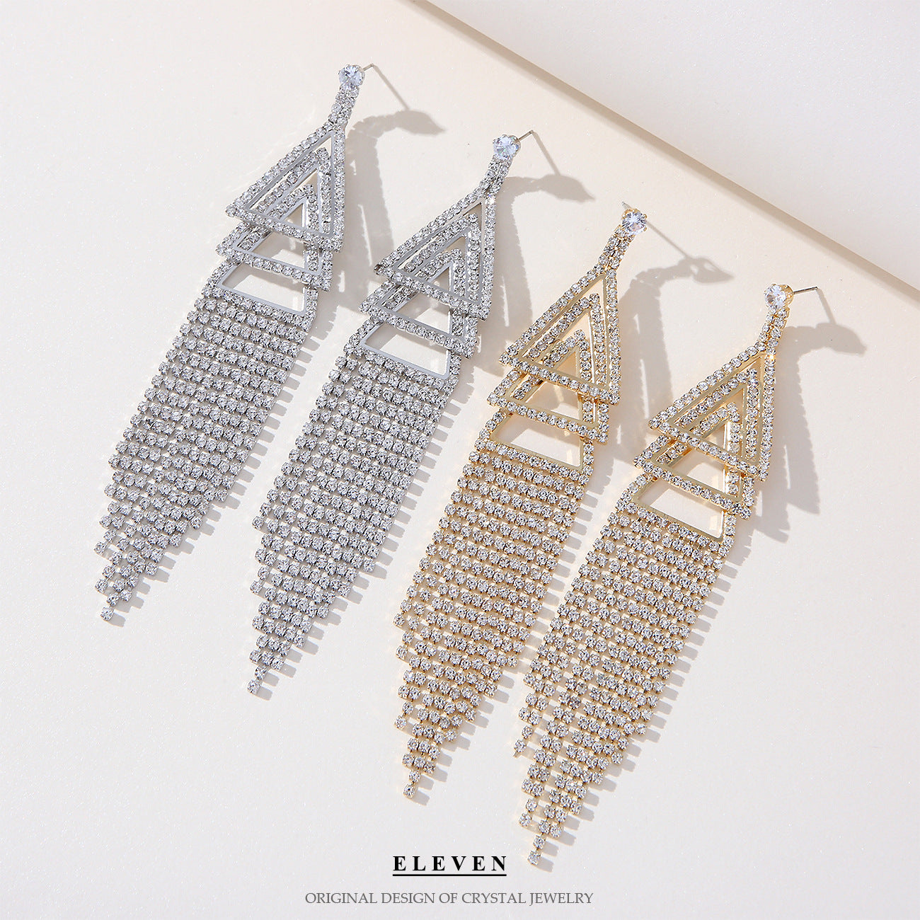 tassel zircon earrings
