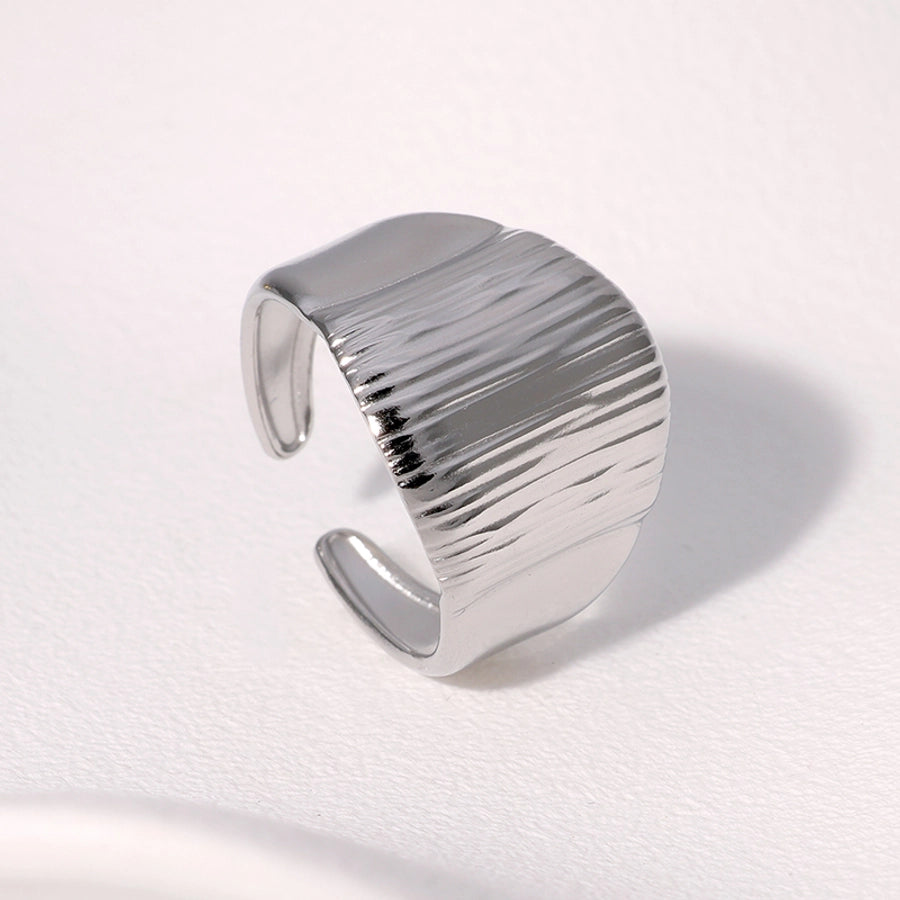 Modern Stainless Steel Open Rings