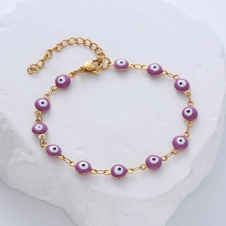 simple style eye titanium steel bracelets