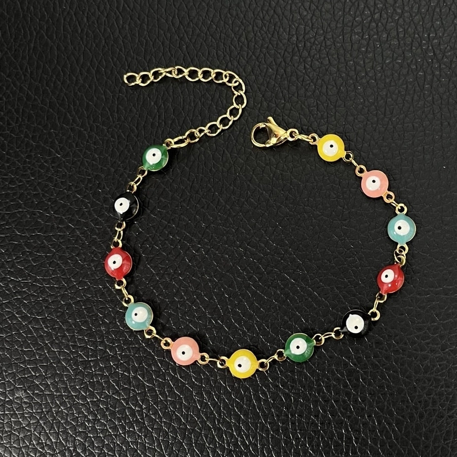 simple style eye titanium steel bracelets