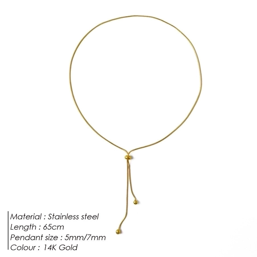 lady stainless steel long necklace