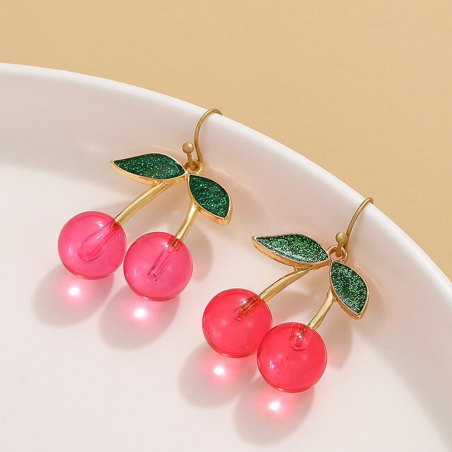 new cherry earrings