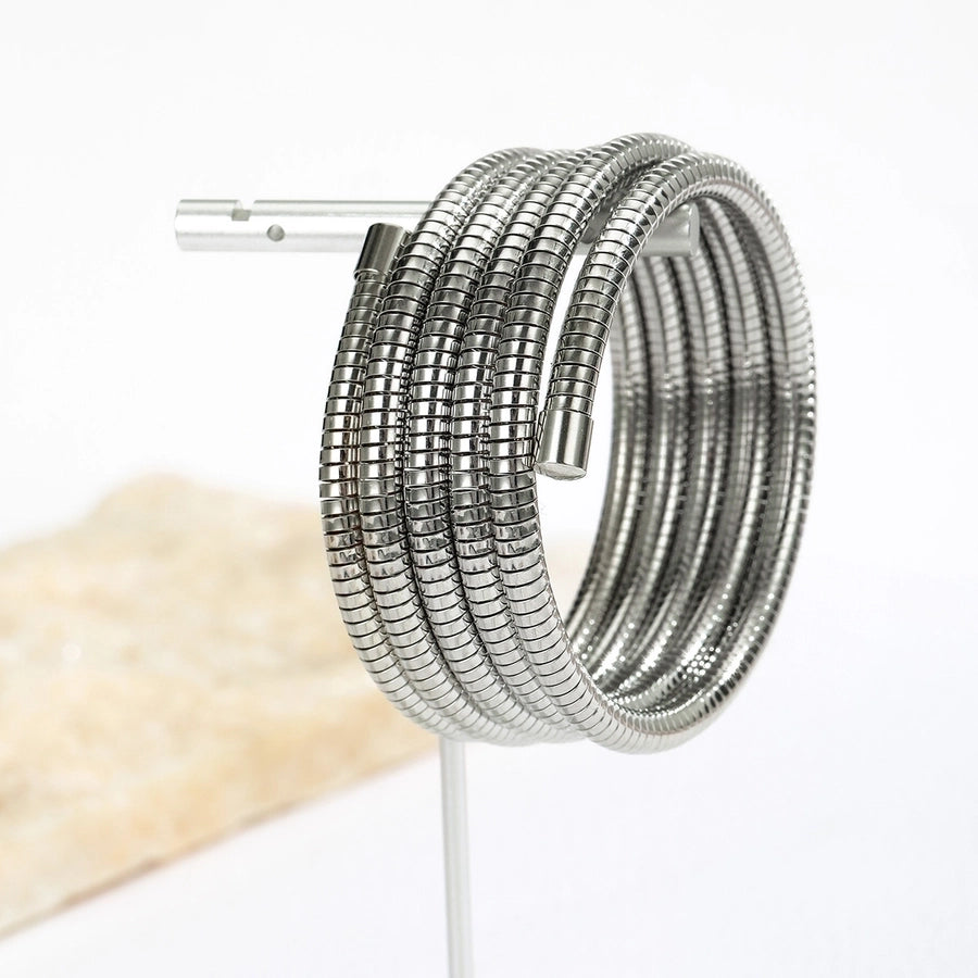 Simple Style Stainless Steel Bangle
