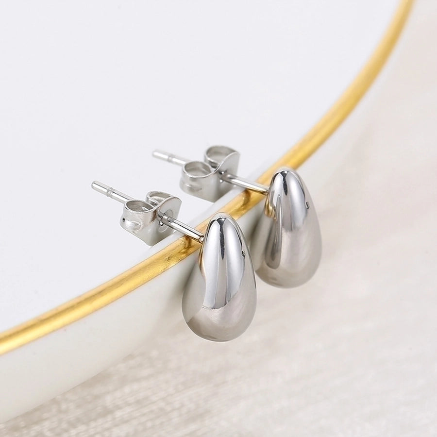 Stainless Steel 18K Gold Plated Ear Studs