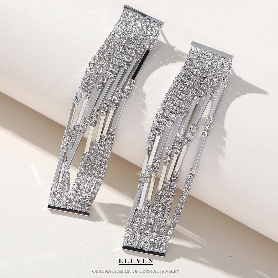 tassel zircon earrings