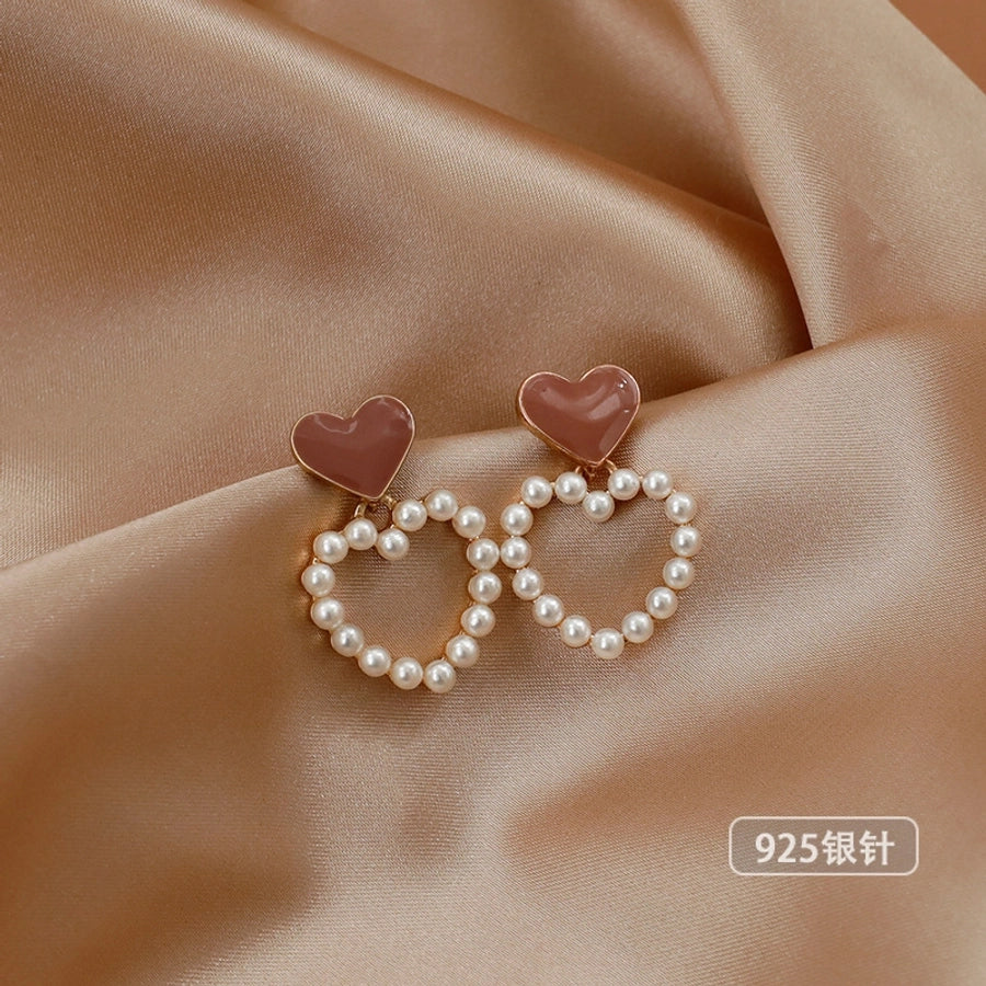 geometric pearls earrings