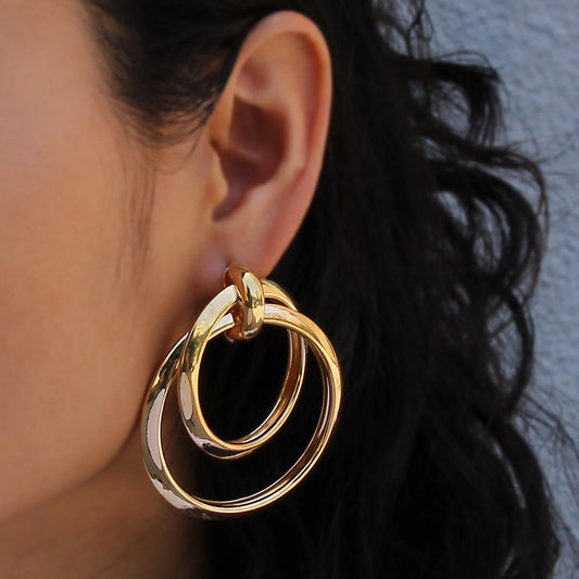 circle drop earrings