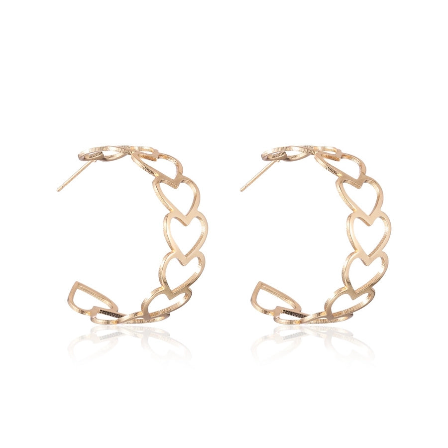 heart metal earrings
