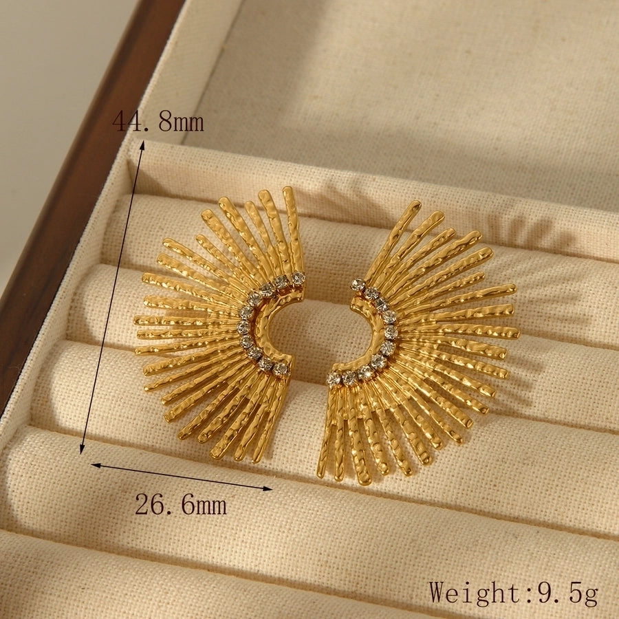 Sun Stainless Steel Earrings Necklace