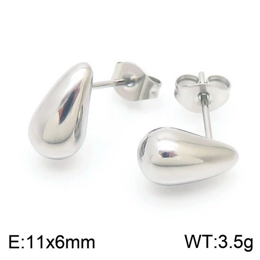 Stainless Steel 18K Gold Plated Ear Studs