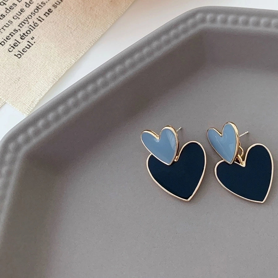 heart drop earrings