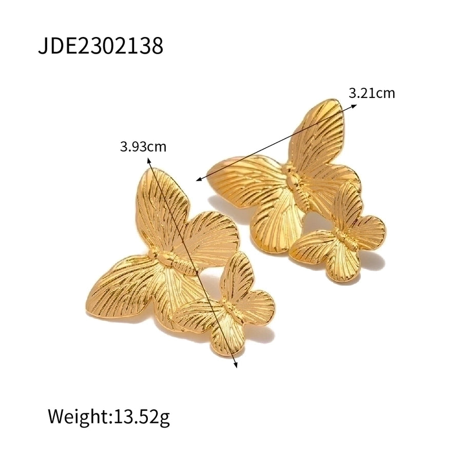 Butterfly Stainless Steel Turquoise Rings Earrings