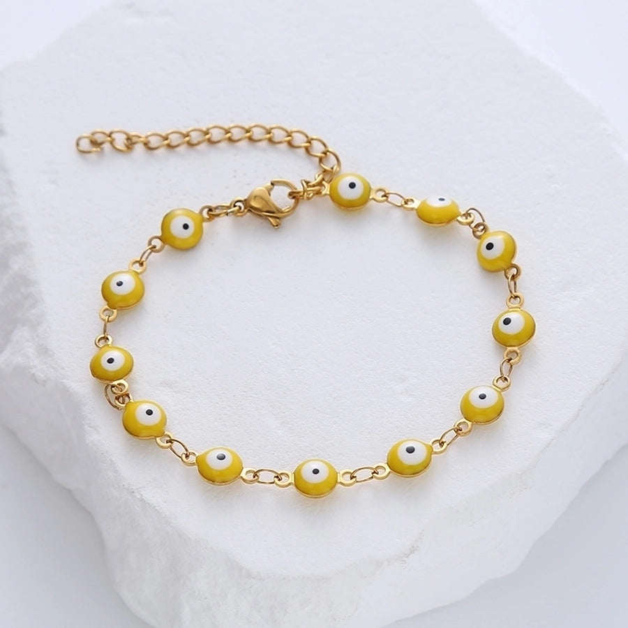 simple style eye titanium steel bracelets