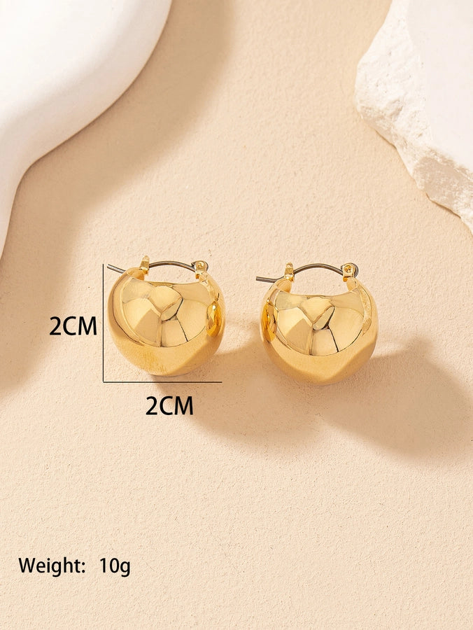 round alloy ear studs