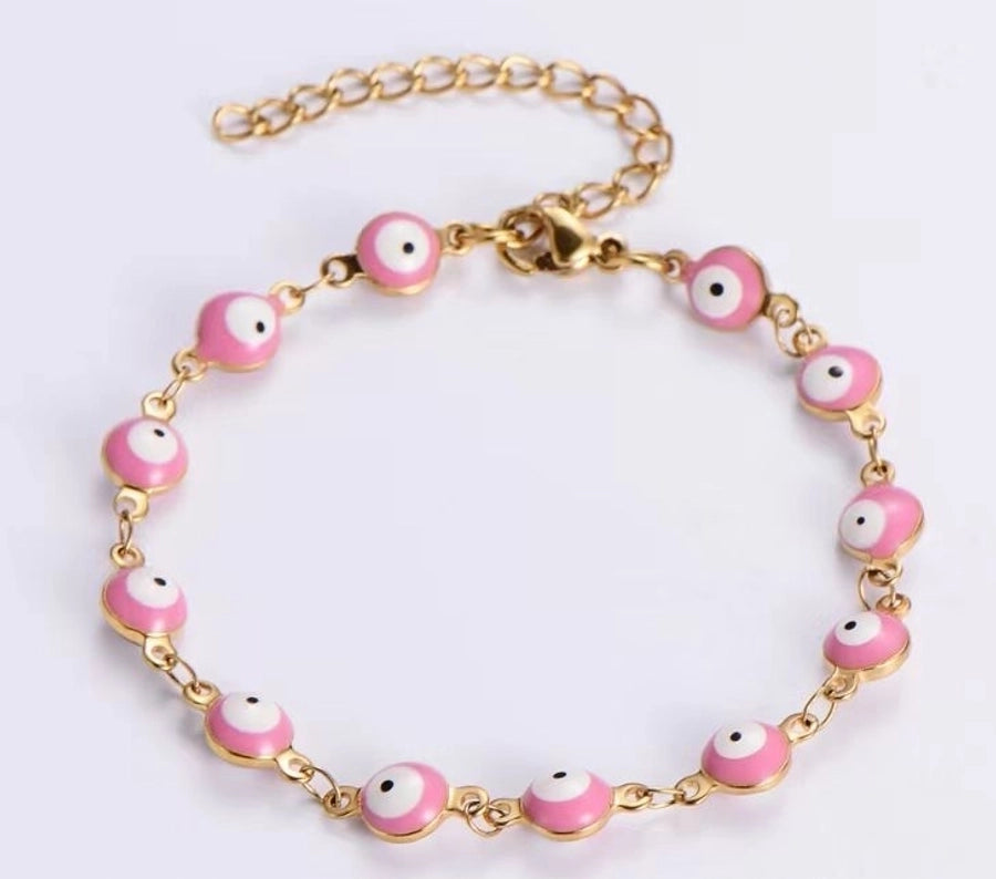 simple style eye titanium steel bracelets
