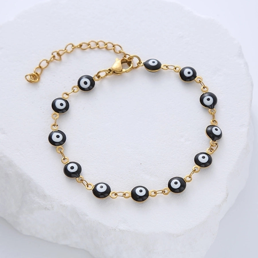 simple style eye titanium steel bracelets