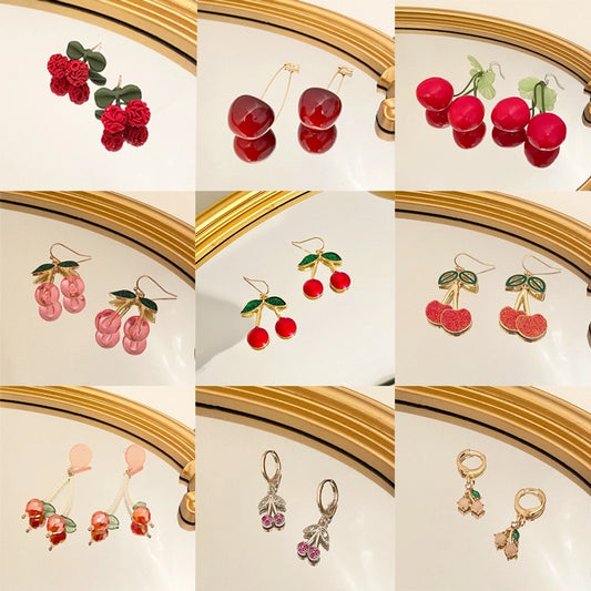 new cherry earrings