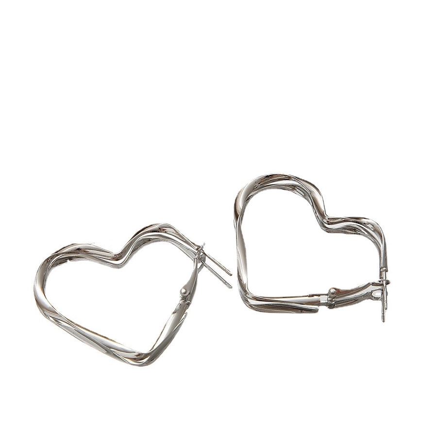 heart plating earrings