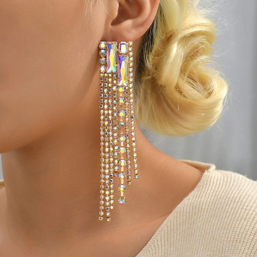 shiny geometric tassel