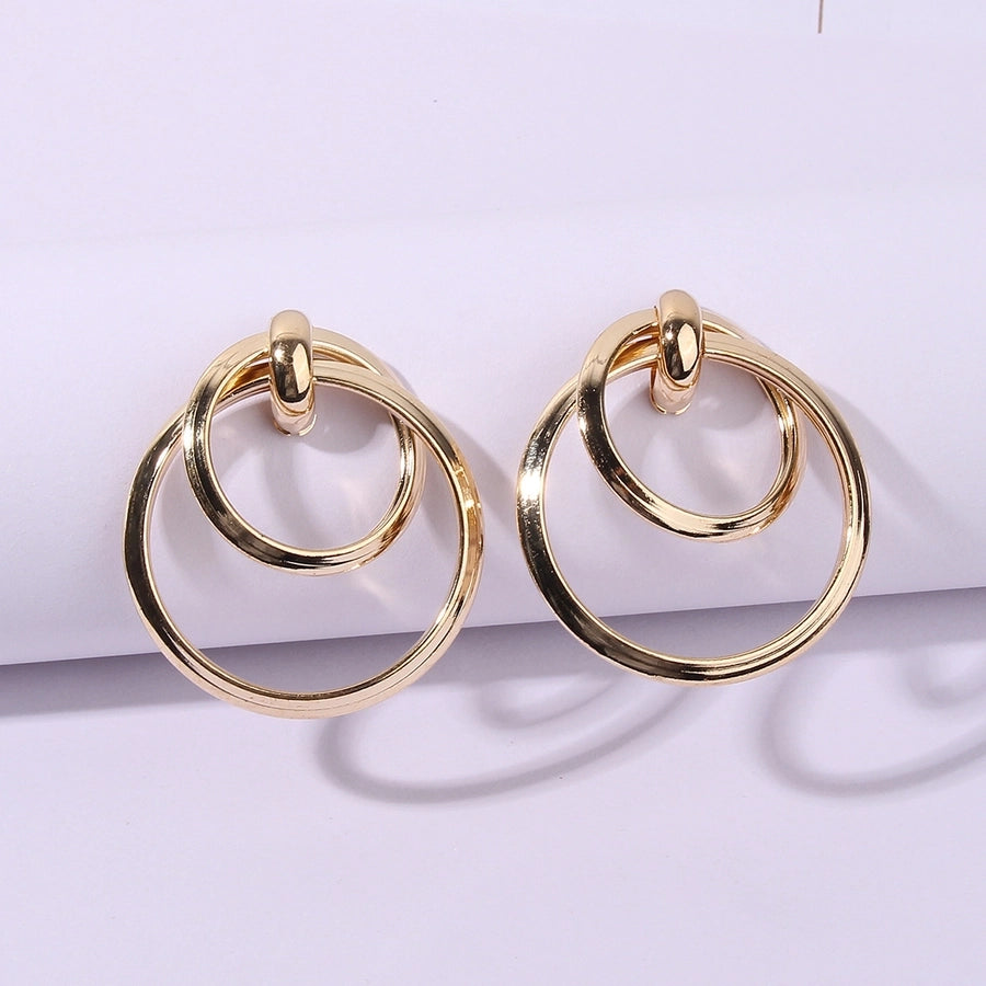 circle drop earrings