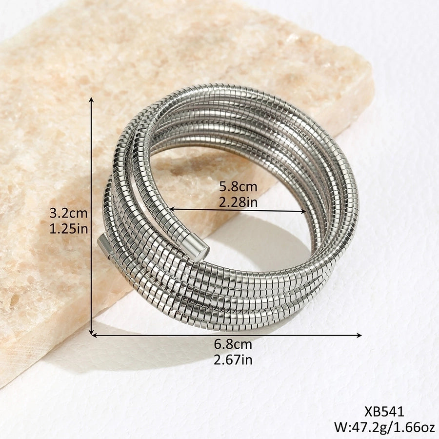 Simple Style Stainless Steel Bangle