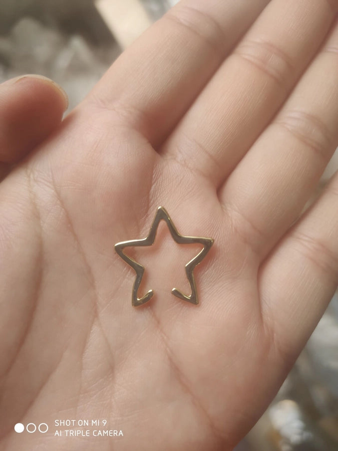 Retro Geometric Plating Alloy No Inlaid Clip Earrings