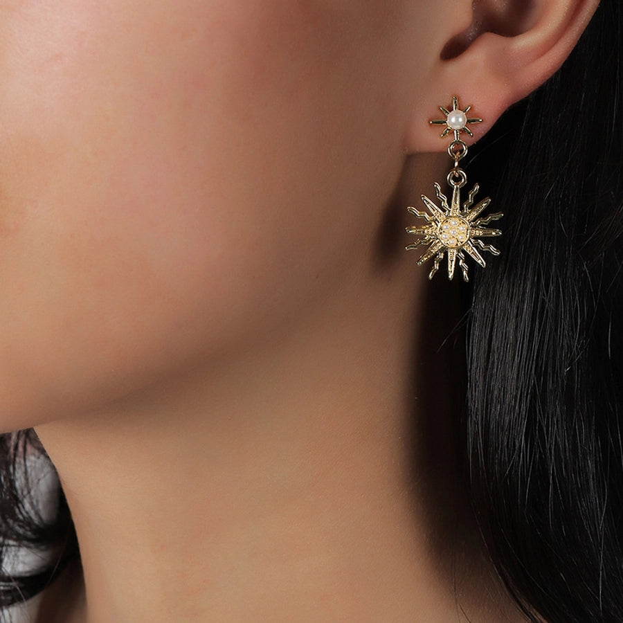 pearl asymmetric earrings