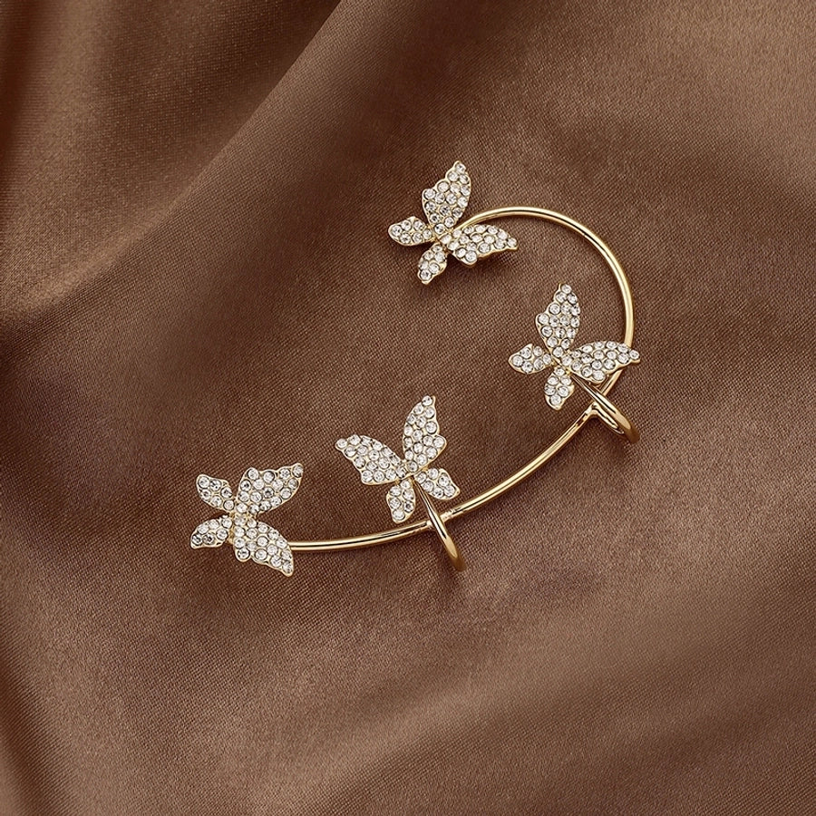 rhinestone butterfly earrings