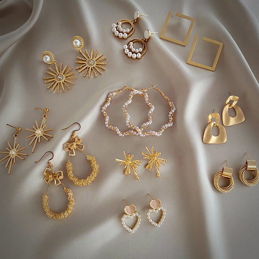 plating pearl earrings