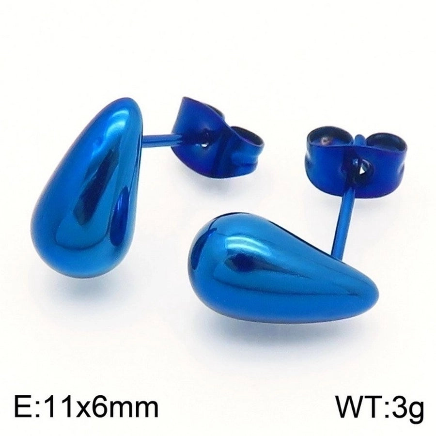 Stainless Steel 18K Gold Plated Ear Studs