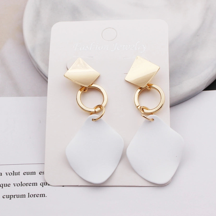 retro round square alloy