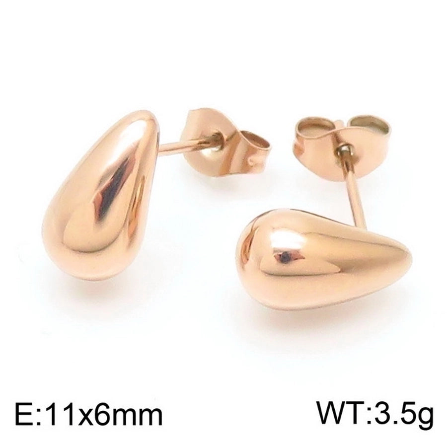 Stainless Steel 18K Gold Plated Ear Studs