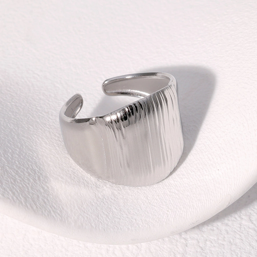 Modern Stainless Steel Open Rings