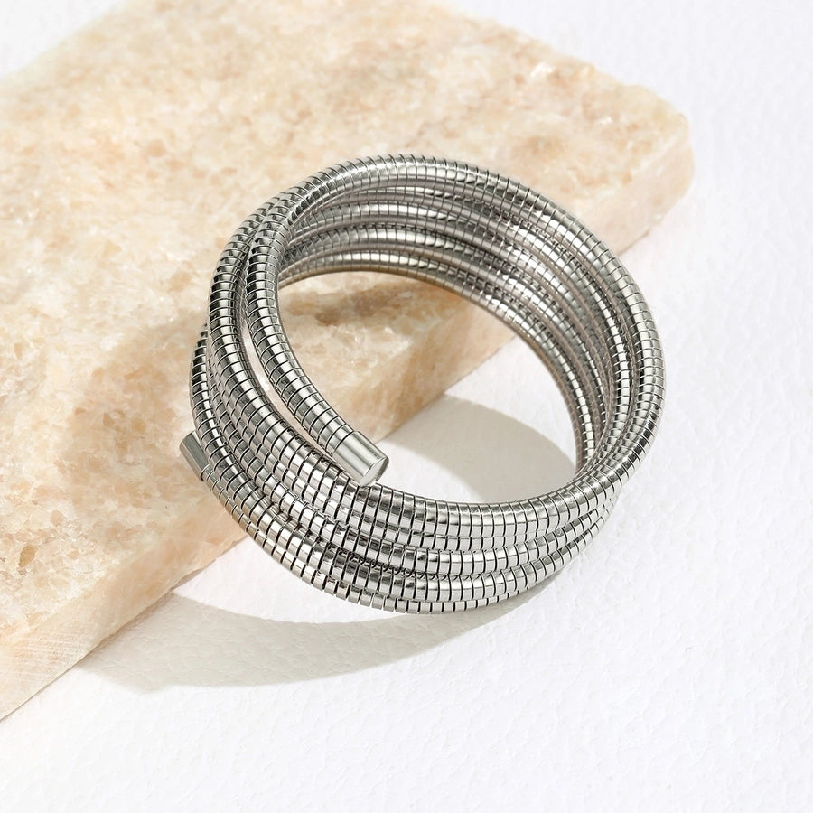 Simple Style Stainless Steel Bangle
