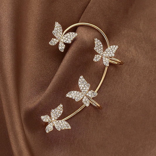 rhinestone butterfly earrings