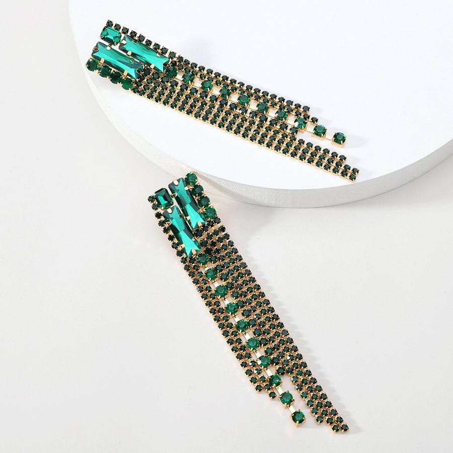 shiny geometric tassel