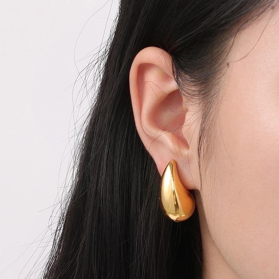 Stainless Steel 18K Gold Plated Ear Studs