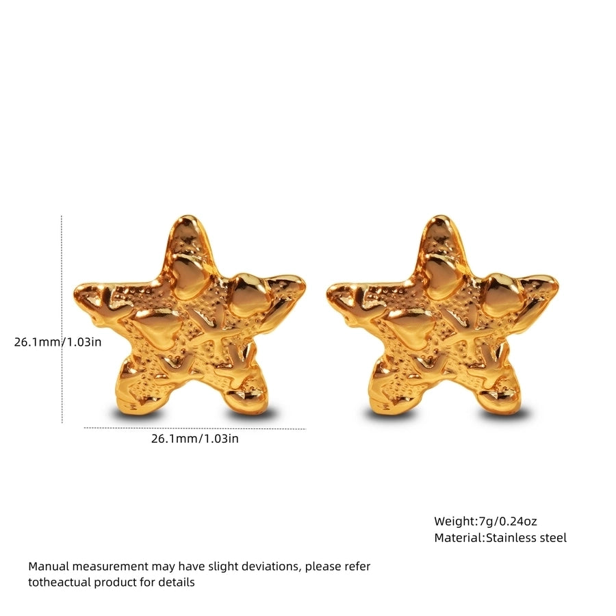 French Star Heart Stainless Steel