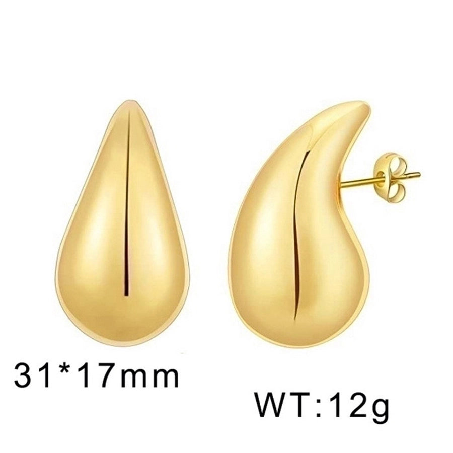 Stainless Steel 18K Gold Plated Ear Studs