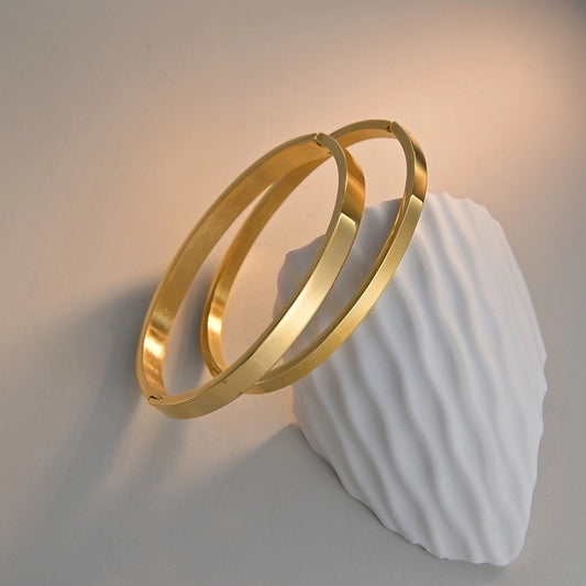 Simple Style Stainless Steel Bangle