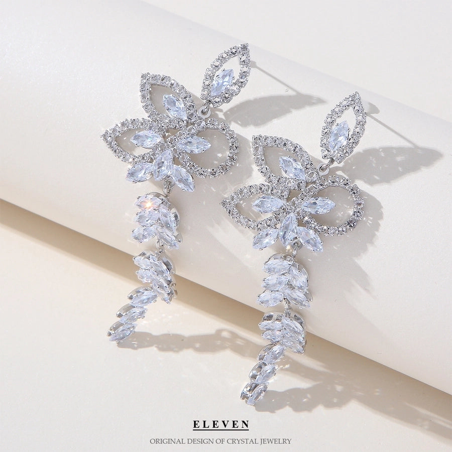 tassel zircon earrings