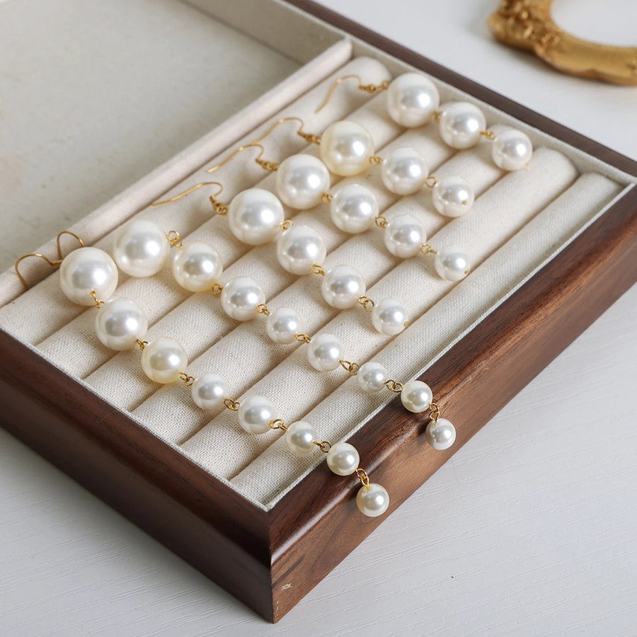 beaded pearl titanium steel
