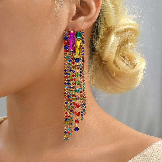 shiny geometric tassel