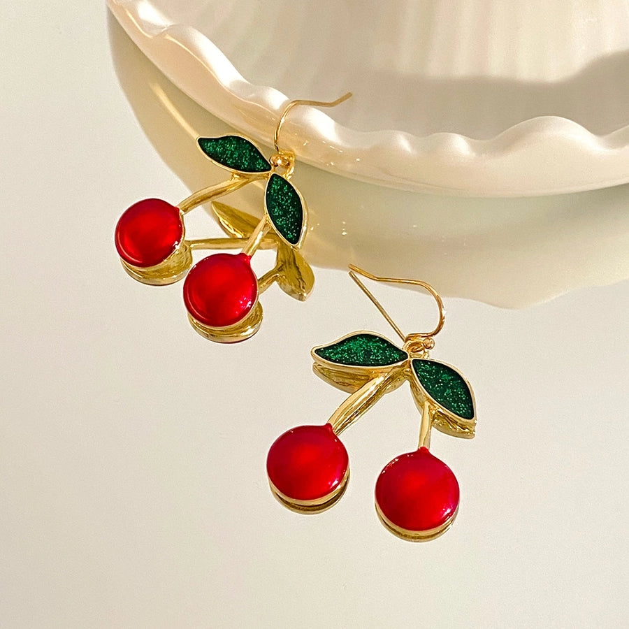 new cherry earrings
