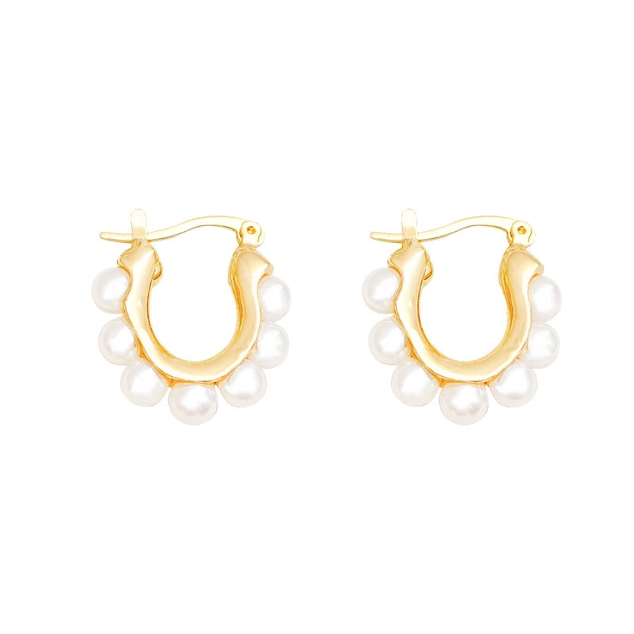 retro u shape imitation pearl