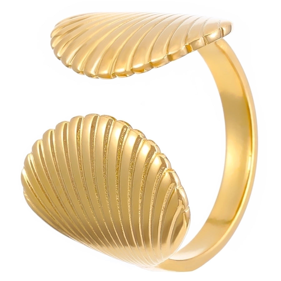 Shell Stainless Steel Open Rings