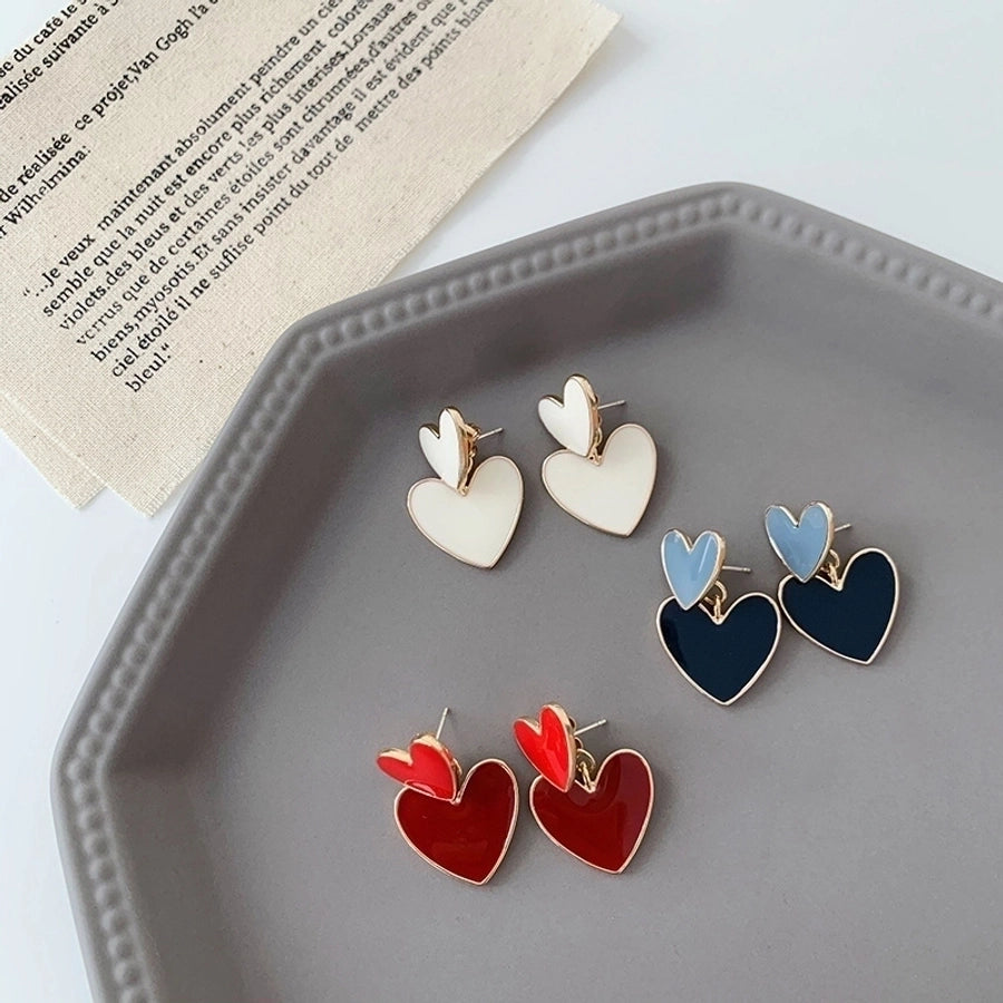 heart drop earrings